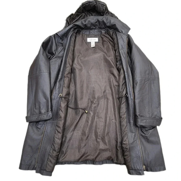 Vintage Veranesi Leathee Coat, Dark Brown, Women's 24W - Picture 4 of 8